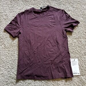 Lululemon 5 Year Basic Tee T Shirt Stretch Mens Medium NWT Burgundy Athleisure